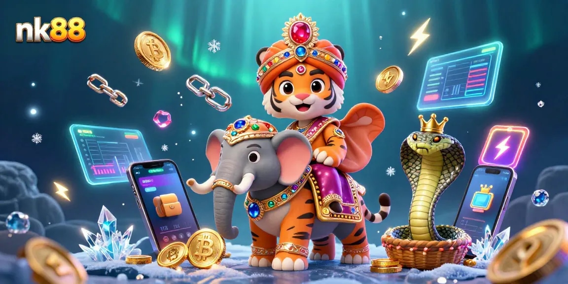 Engage in exciting online gaming with nk88, featuring dynamic casino elements and vibrant 3D visuals.