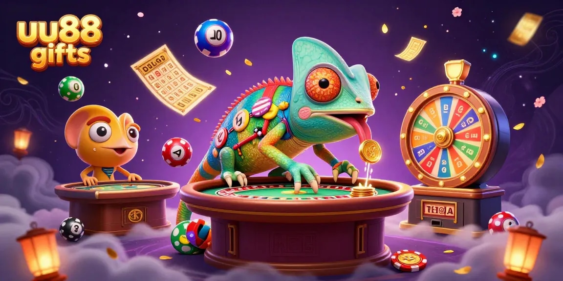 Experience excitement with uu88 gifts in this vibrant casino scene featuring colorful games and rich elements.